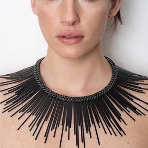 Black Leyla Gans Starburst Necklace